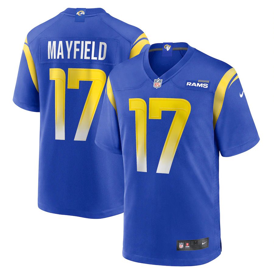 Men Los Angeles Rams #17 Baker Mayfield Nike Royal Game Player NFL Jersey
